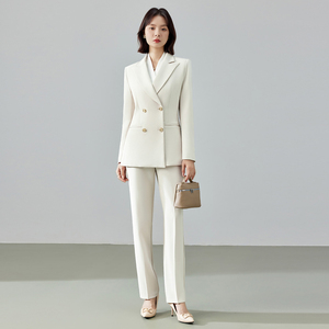 Costume <span class=keywords><strong>bleu</strong></span> <span class=keywords><strong>marine</strong></span> femmes 2025 nouveau Senior <span class=keywords><strong>femme</strong></span> fonctionnaire examen public entretien robe costume <span class=keywords><strong>veste</strong></span> - Product Image 6
