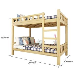 Letto a Castello Multifunzionale in Legno di Pino Massiccio Stile Nordico con Scala e Ringhiera di Sicurezza per Camera da Letto dei Bambini - Product Image 6