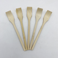 Mini spatule en bambou de 8,5 cm, cuillère courbée