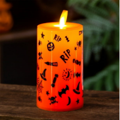 Halloween LED lume di candela con Design spettrale 5x6cm per decorazioni di natale e feste - Product Image 1