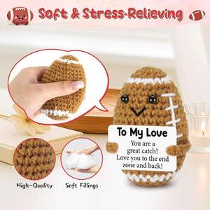 Bambola all'uncinetto fatta a mano in cotone - Regalo di <span class=keywords><strong>San</strong></span> <span class=keywords><strong>Valentino</strong></span> o di compleanno per papà da parte di figlia/<span class=keywords><strong>figlio</strong></span>/moglie - Design unico, divertente e carino: Ti amo papà - Product Image 6