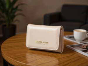 Portafoglio da donna Jd a tre ante, 7 pollici, in pelle PU, chiusura con copertura per tutte le stagioni - Product Image 2