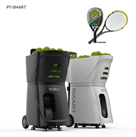 Machine à balles de padel PUSUN Elite, robot d'entraînement au tennis automatique, commande par application, système de service portable haute capacité