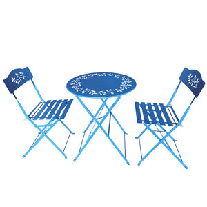 Juego de bistró italiano, Metal plegable de mesa de comedor, sillas, Patio <span class=keywords><strong>Popular</strong></span> exterior, cafeterías, hoteles, patios traseros, muebles para sala de estar - Product Image 6