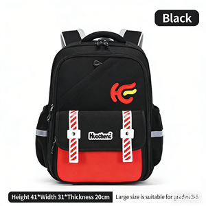 Zaino per bambini per le classi 3-6, borsa scolastica impermeabile viola scuro, zaino ergonomico per la scuola elementare con elementi riflettenti - Product Image 3