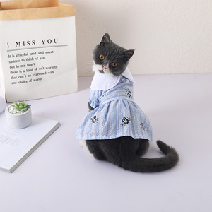 Venta directa de fábrica de vestidos para perros y gatos para primavera y verano, finos y transpirables, perfectos para perros pequeños como Teddy y - Product Image 2
