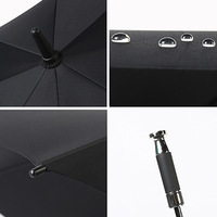 Parapluie de golf droit à long manche, grand format, électroplaqué et renforcé - Parapluie publicitaire VIP avec logo de voiture personnalisé