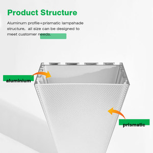 <span class=keywords><strong>Led</strong></span> theo dõi hồ sơ nhôm ánh sáng tuyến tính với lăng kính khuếch tán thiết kế hiện đại trong nhà sử dụng ánh sáng bao gồm hình dạng dòng - Product Image 2