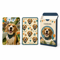 Cartes à Jouer Personnalisées pour Fête Canine de Quartier avec Livret Souvenir Optionnel