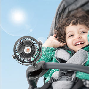 Ventilateur de poussette rechargeable USB avec rotation à 360 degrés, 3 vitesses, mini portable, fixation à 3 points, essentiels de voyage pour bébé de 0 à 4 ans - Product Image 1
