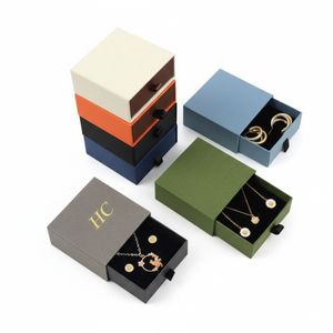 Wholesale Jewelry Set Luxury Custom Rigid Drawer Jewelry Gift Box Paper Insert Embossing Custom Logo Factory Directly Supply - Product Image 1