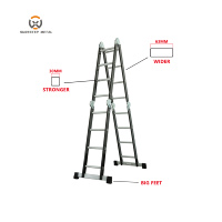 Échelle en aluminium multi-positions 4x4 pliable et combinable pour la maison et l'entrepôt
