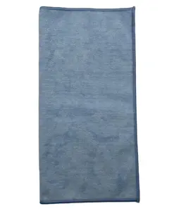 ผ้าทำความสะอาดไมโครไฟเบอร์350gsm 40ซม. ผ้าเช็ดตัวขนาดโอเวอร์ล็อกสีฟ้าอ่อน