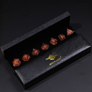 Juego de dados MINI PLANET DND, dados de resina poliédrica de colores hechos a mano con bordes afilados para juegos TRPG, juego de dados DND personalizados y D6 D20 - Product Image 6