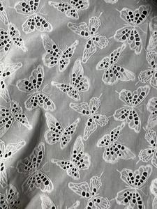 कपास/लिनन कशीदाकारी विदार चूने कपड़े के लिए बड़े फूल ब्राइडल महिलाओं के घर के खोखले कढ़ाई डिजाइन - Product Image 4