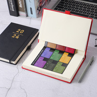 Agenda personnalisé à couverture rigide avec porte-stylo, carnet créatif en anglais