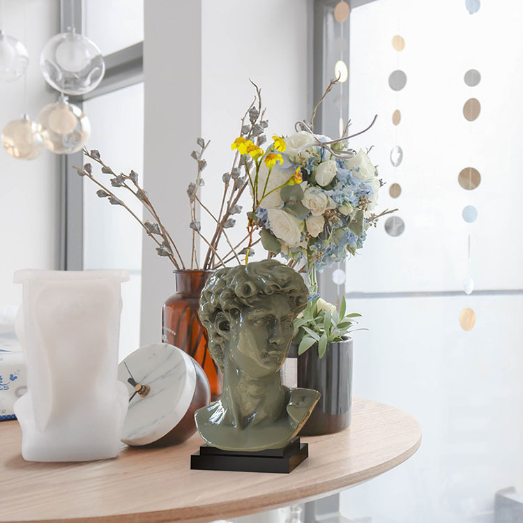 David Kopf Vase Silikon form DIY handgemachte menschliche Körpers kulptur Blumentopf Harzform Gips Handwerk Gussform Home Decoration| Alibaba.com