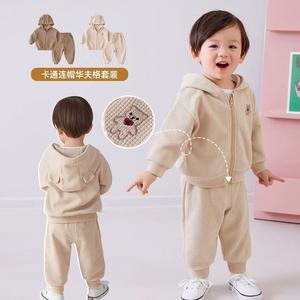 Ensemble layette 2 pièces de style preppy en coton pur gaufré de haute qualité pour nouveau-né - Product Image 2