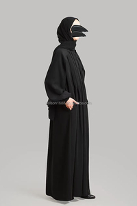Willson Comfortable and Elegant Muslim Crepe <strong>Abaya</strong> With Cuffed Sleeves Modest Fashion <strong>Abaya</strong> <strong>Unique</strong> Design for Daily or Occasion - Product Image 4