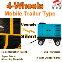 Groupe électrogène diesel silencieux mobile Weichai 180 kW 225 kVA triphasé 12/24 V CC ATS pour chantier et alimentation de secours extérieure