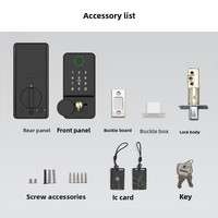 Cylindre de serrure intelligent de haute sécurité sans poignée pour la maison en alliage d'aluminium Cerradura Inteligente Candado Serrure De Porte Cloud Card