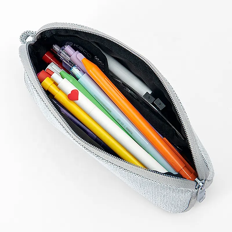 KACO ורוד צבע CoBig קיבולת בד עט קלמר תיק סמן אחסון פאוץ מכתבים בית ספר משרד