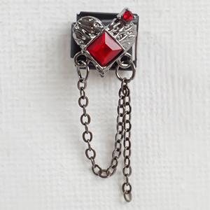 Fai da te personalizzato scintillante fiore di mela a forma di cuore nero Charm italiano braccialetto 9mm * 10mm modulo - Product Image 2