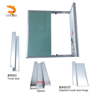 Porte d'accès en plaque de plâtre dissimulée à double porte en alliage d'aluminium, ignifuge, invisible, intérieure, réglable, durable, minimaliste