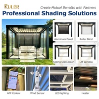 Pérgola Bioclimática de Aluminio con Techo de Lamas Orientables Motorizadas y Control por App TUYA