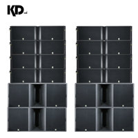 Sistema de Sonido para Conferencias con 8 Altavoces Line Array Duales KD-2 de 12 Pulgadas y 4 Subwoofers Duales KD-28 de 18 Pulgadas