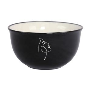 Vajilla de Cerámica de Diseño Moderno y Popular, Línea de Pintura Abstracta, Tazón de Cerámica para Cena con Diseño de Chica para el Hogar - Product Image 5