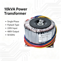 Transformateur de puissance monophasé Flyback 10 kVA, entrée 220 V, sortie 480 V, 50/60 Hz, en aluminium et cuivre, transformateur de puissance industriel