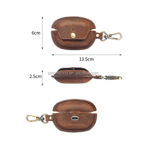 Housse en cuir Crazy Horse en cuir pour étui airpod étui de luxe pour étui en cuir airpod - Product Image 6