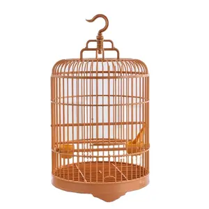 Fabricante Atacado Rodada gaiola de plástico portátil Pet Carrier Cage Grande Canário Home Breeding Cage Bird Cage