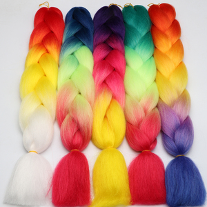 Ingrosso di Trecce Jumbo Ombre Tipo <span class=keywords><strong>Afro</strong></span> Yaki, Estensioni per Capelli in Fibra Sintetica Resistente al Calore - Product Image 5