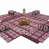 Ensemble de sièges au sol arabes de luxe, canapé portable avec coussins Majlis, tapis de salon pour le camping, ensemble de tapis pour événements en plein air et dans les jardins