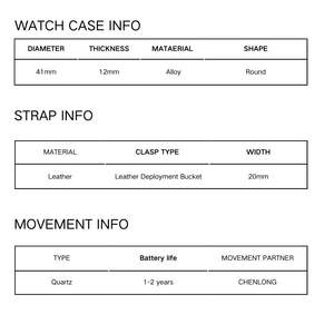 Orologio da <span class=keywords><strong>Uomo</strong></span> al Quarzo con Fasi Lunari, <span class=keywords><strong>Cinturino</strong></span> in <span class=keywords><strong>Pelle</strong></span> e Set Bracciale - Stile Business Antico - Product Image 6