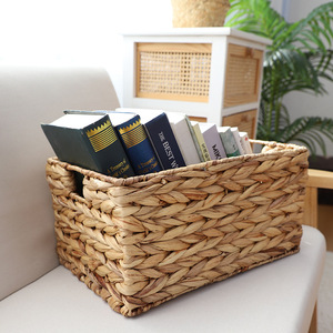 Dệt giỏ cho lưu trữ wicker nước lục bình lưu trữ giỏ với mạnh mẽ được xây dựng trong xử lý handwoven giỏ cho phòng tắm - Product Image 5