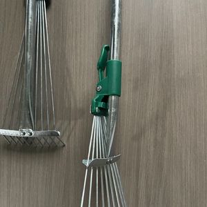 Garden Rake Stainless Steel 9 Tooth Telescopic Handle Anti Slip Agricultural Landscaping Lawn Rake - Product Image 2
