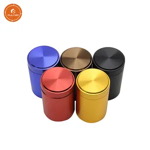 Wholesale Stocked Small Empty Round Metal Herble Sealed Coffee Tin Tea Cans