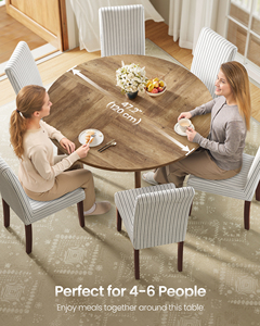 Table de cuisine ronde <span class=keywords><strong>VASAGLE</strong></span> de 47,2 pouces avec pieds coniques, table à manger ronde pour 4 à 6 personnes - Product Image 3
