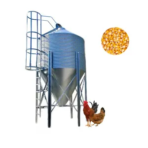 Contenedores de acero galvanizado silo de alimentación para aves de corral transporte silo de trigo para grano de maíz