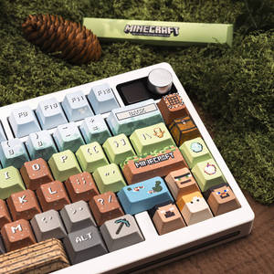 Keycaps sur le thème de Minecraft, 136 touches, profil Cherry, PBT, sublimation de la couleur, pour clavier mécanique MX <span class=keywords><strong>Switch</strong></span> 61/64/68/104 - Product Image 4