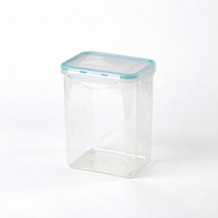 Boîte de stockage alimentaire carrée hermétique sans BPA en PP sans BPA avec couvercle rabattable Boîte garde-manger empilable pour grain de riz de cuisine