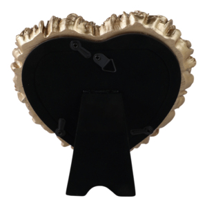 Rosette Heart Shape Decorative Photo <b>Frame</b> 4x4 In Wall Tabletop Living Room Metal <b>Frame</b> - Product Image 4