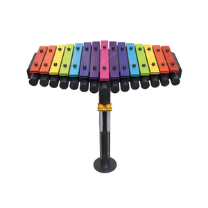 Instrument de musique à <span class=keywords><strong>percussion</strong></span> d'extérieur OXFORD - Tube sonore en forme de vague, équipement de terrain de jeu pour enfants, FRP et fer, 60x53xH29cm - Product Image 1