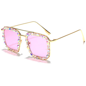 <strong>Fashion</strong> Ladies Diamond Apple White Bling Sunglasses Retro Women <strong>Party</strong> <strong>Designer</strong> Big Frame Square Oversized Sun <strong>Glasses</strong> - Product Image 5