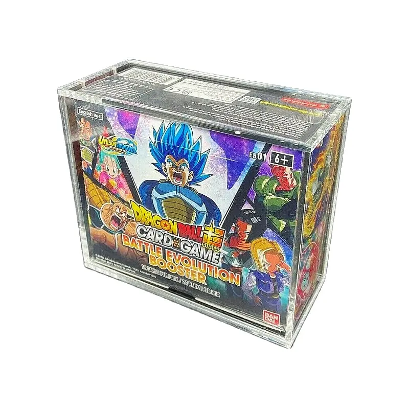 Personalização Eficiente Acrílico Dragon Ball Super Booster Box Caixa De Proteção Com tampa magnética Para Dragon Ball Super Card Game