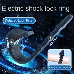 Anillo de Bloqueo con Microcorriente Eléctrica, Juguetes Sexuales Masculinos, Retraso de la Eyaculación, Castigo SM, Esclavo Masculino de la Parte Inferior del Cuerpo, 50Hz, Bajo Ruido - Product Image 4