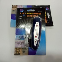 Détecteur de devises portable mini rechargeable DP323BE avec écran LED en plastique, lumière infrarouge violette et grande tête magnétique double usage